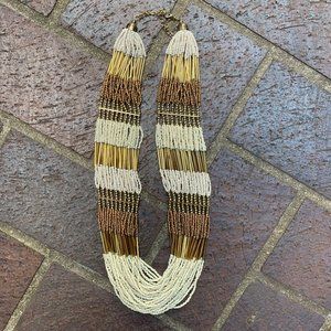 LOFT Gold Beaded Necklace